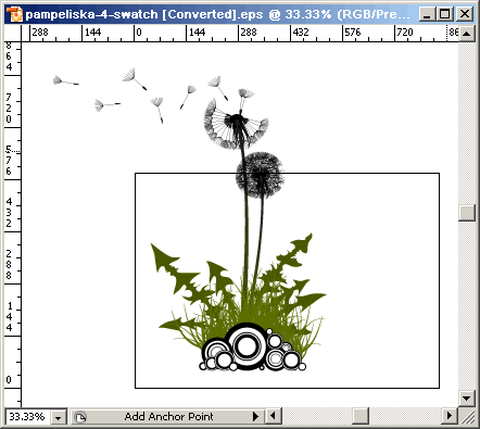 Scaling of the illustration - before