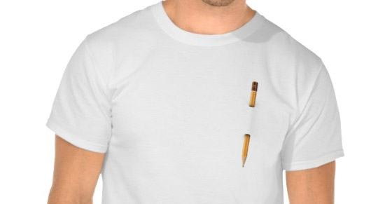 T-shirt with standard pencil for graphic artists