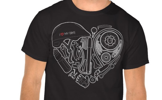 I love my bike t-shirt (heart)