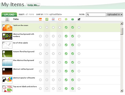 iSyndica - overview of your uploaded images